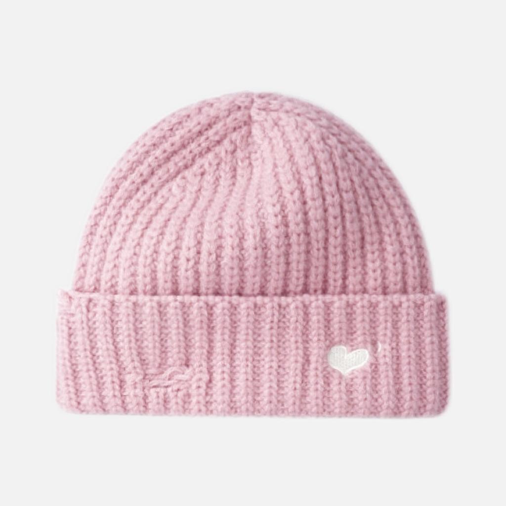 

Осень и зима теплая универсальная шапка для лица с маленькими ушками, новая цветовая гамма, плюшевая шапка, модная милая шерстяная шапка с Микки Маусом, женская M（56-58cm） розовый