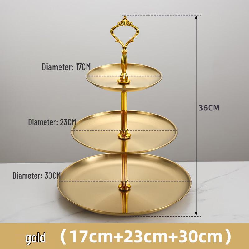 Abay Royal Crown Gold Cake Stand Set