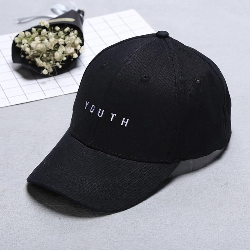 

Summer Baseball Cap New Cotton Mens Hat Youth Letter Print Embroidery Solid Unisex Sunhat Women Men Hats Snapback Hip Hop Hat