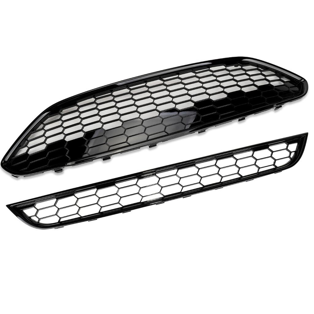 Front Bumper Centre Grille For Ford Fiesta Zetec-S JA8 MK7 7.5 2013-2017 Front Racing Sporty Grille Upper Lower Grill Cover