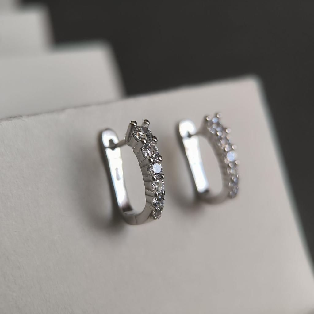 Серебряные серьги с фианитами (2187325)