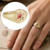 Butterfly Heart Pattern Versatile Finger Ring Titanium Steel 1 Pc
