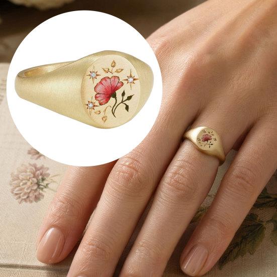 Butterfly Heart Pattern Versatile Finger Ring Titanium Steel 1 Pc