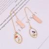 Literary Crystal Flower Bookmark Small Fresh Book Clip Bookmark Pendant  Mother‘s Day Gift