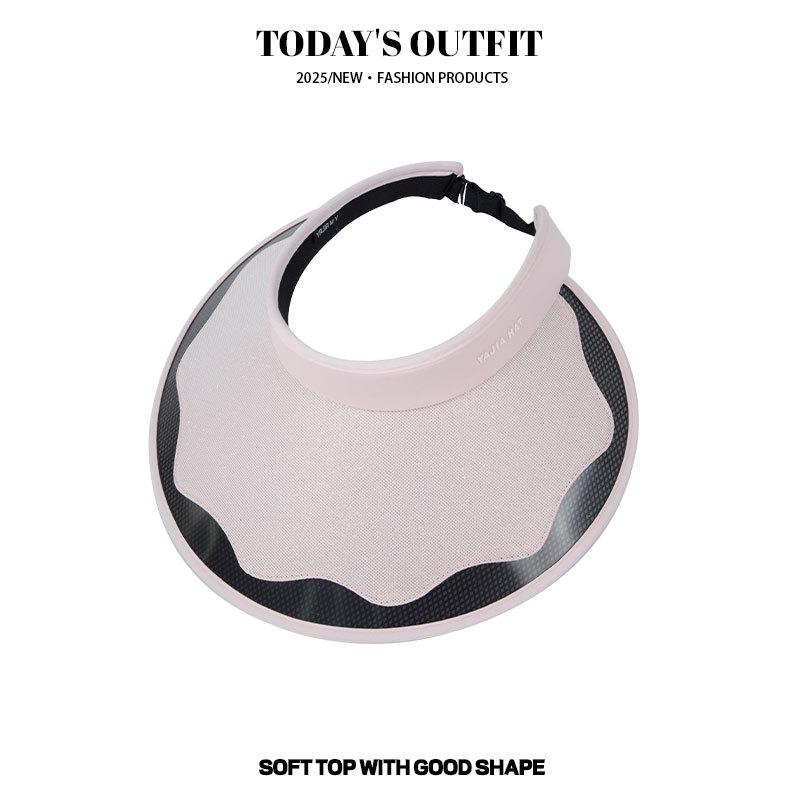 New Vinyl Empty Top Hat Vacation Travel Large Brim Sun Protection Ultraviolet Outdoor Sky Top Sun Hat