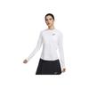 Dri-Fit UV Victory Sun Protection Solid Logo Print Crew Neck Short Sleeve T-Shirt Women T-Shirts White DH2069-100