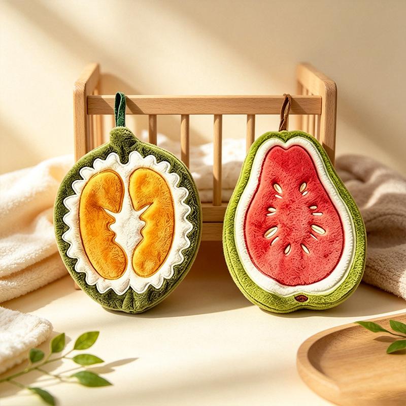 1/2Pcs  Absorbent Hand Towels Kitchen Hanging Towels For Hands Kitchen Accessories Bathroom Washing Hand Towels