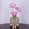 USB Rechargeable Morning Glory Crystal Flower Table Lamp 3 Color Dimmable LED Night Light Romantic for Bedroom Bedside Decor