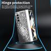 For Samsung Galaxy Z Fold4 5G Mechanical Legend Series Electroplating Phone Case Hard PC Shockproof Cover with Tempered Glass Film