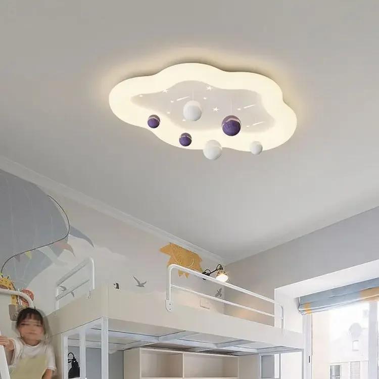 Children's Room Ceiling Lights Cream Style Cloud  Light Romantic Warm Baby Room Princess Room Boy Girl Bedroom Ceiling Lamps