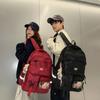 New Couple Backpack Junior High School Student College Class Schoolbag Outdoor Travel Air Cushion Ridge Backpack
