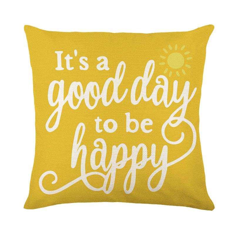 New Waterproof Pillow Cover, Three-proof, Fine Linen, Oil-proof and Stain-proof, Outdoor Geometric Line Printed Pillow Cover