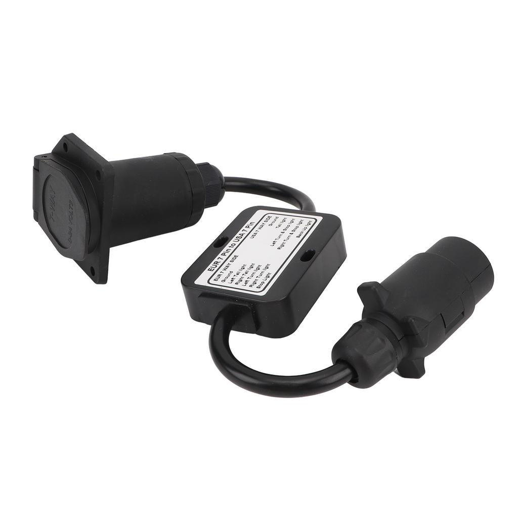 Trailer Adapter Plug 7 Pin To 7 Pin Socket Connector Adapter with 3 To 2 System Converter for Caravan Boat RV