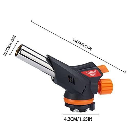 ProfessionalAdjustable Butane Torch Kitchen Blow Lighter Cooking Propane Creme Brulee Torch with Reverse for BBQ Baking