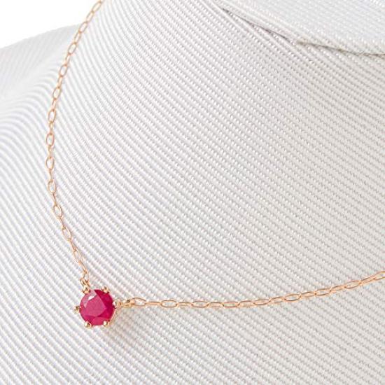 ESTELLE July Birthstone Ruby Necklace in 18K Pink Gold [WEB Exclusive] (0351-9588-0014-0000)
