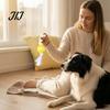 Interactive Pet Training Tool Dog Tug Toy, Rubber Ball Chew Toy with Fabric Strips, Macaron Color Puppy Toys Teeth Cleaning for Small Dogs Dental