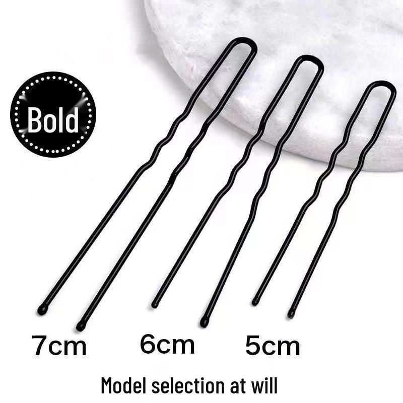 Black U-Shaped Hairpin Bun Clip for Updo Styling U-shaped Clip S (100 pcs)