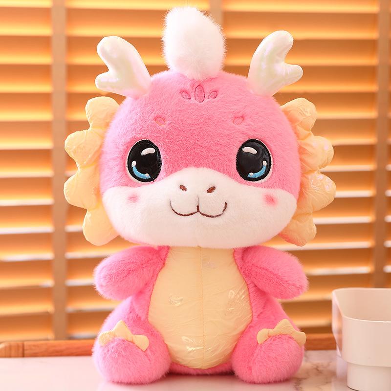 Cute Colorful Dragon Dolls  Year of Dragon Mascot  Plush Toys Year of Dragon Doll Gift