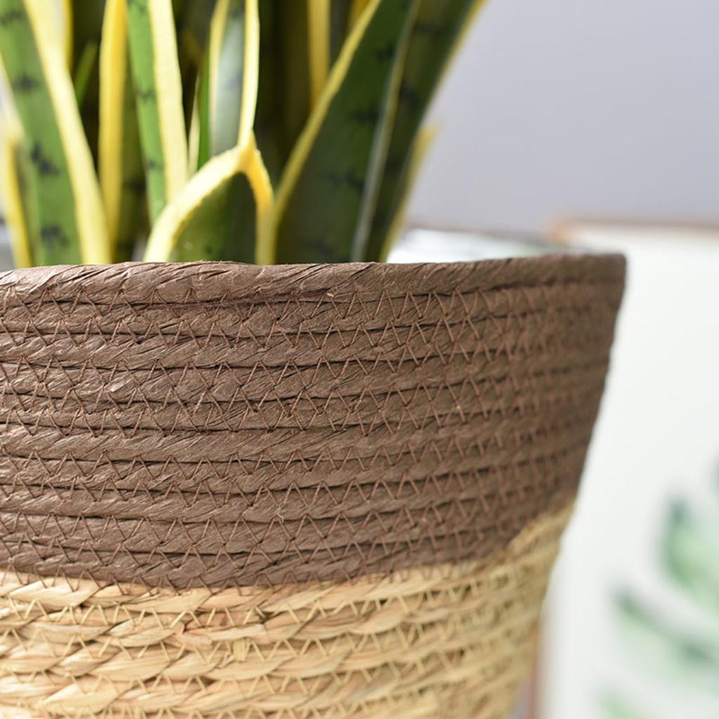 Rattan Flower Pots Yard Plant Pots Flower Basket Flowerpot Storage Box For Vegetables