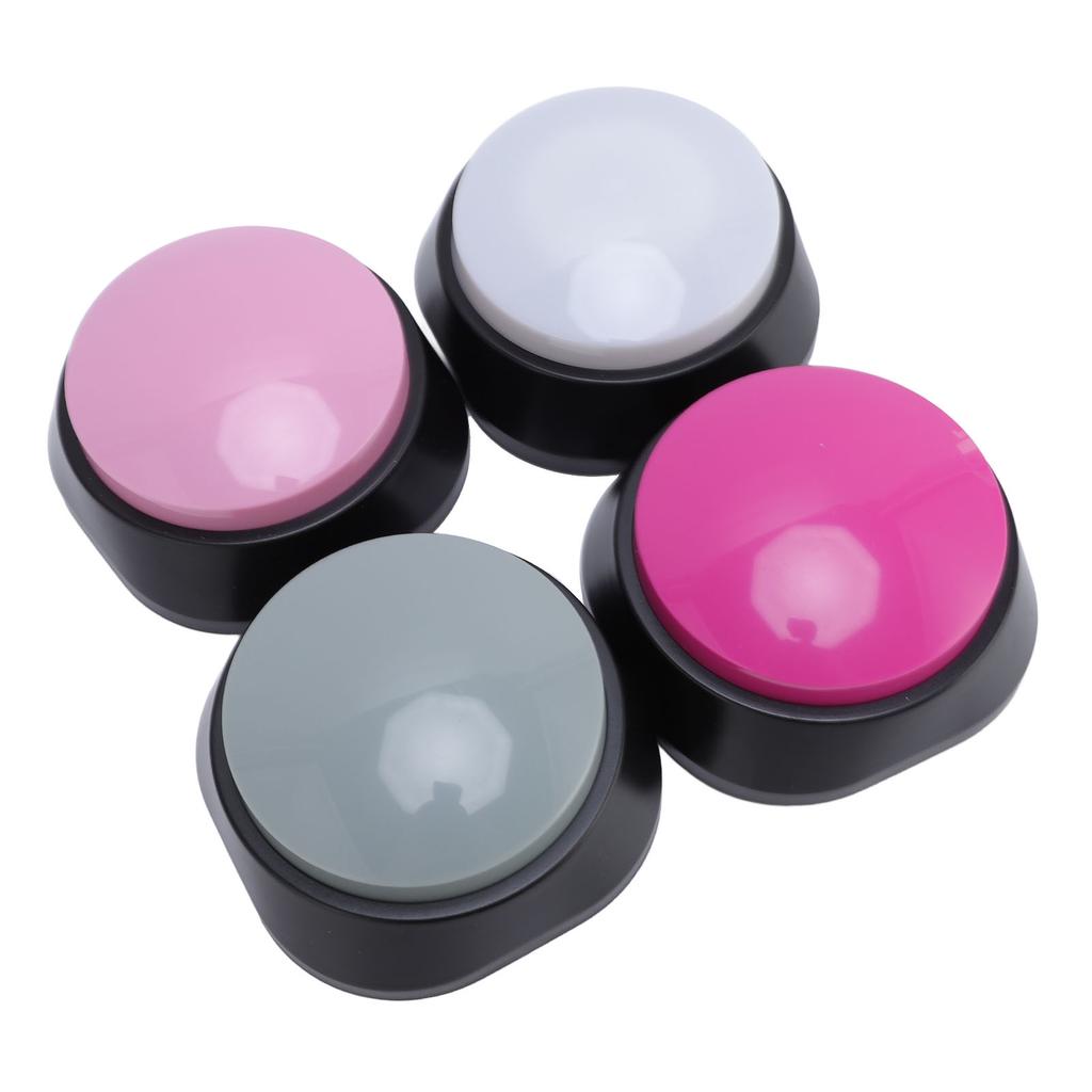 4PCS Voice Recording Buttons 4 Colors ABS Multifunctional Voice Pet Buzzer Training Buttons for