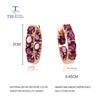 Classic Design Natural Rhodolite Garnet Ring Earring Jewelry Set 925 Sterling Silver for Women Daily Wear Fine Jewelry