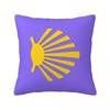 Camino De Santiago Symbol Yellow Scallop Shell Square Pillowcase Cushion Cover Pillow Case Throw Pillow Cover for Home Sofa