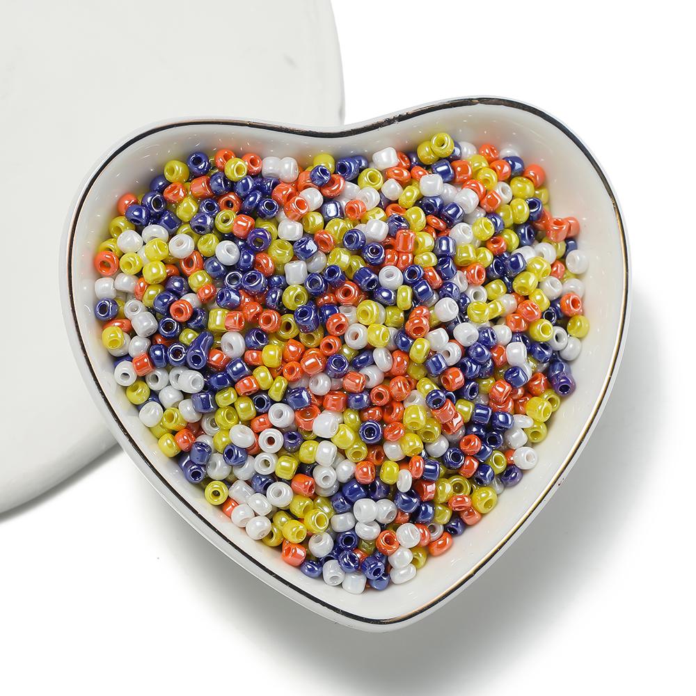 

10g/Lot 3/4mm Mixed Color Glass Seed Beads Spacer Loose Bead for Necklace Bracelet DIY Jewelry Making Accessories 4mm
