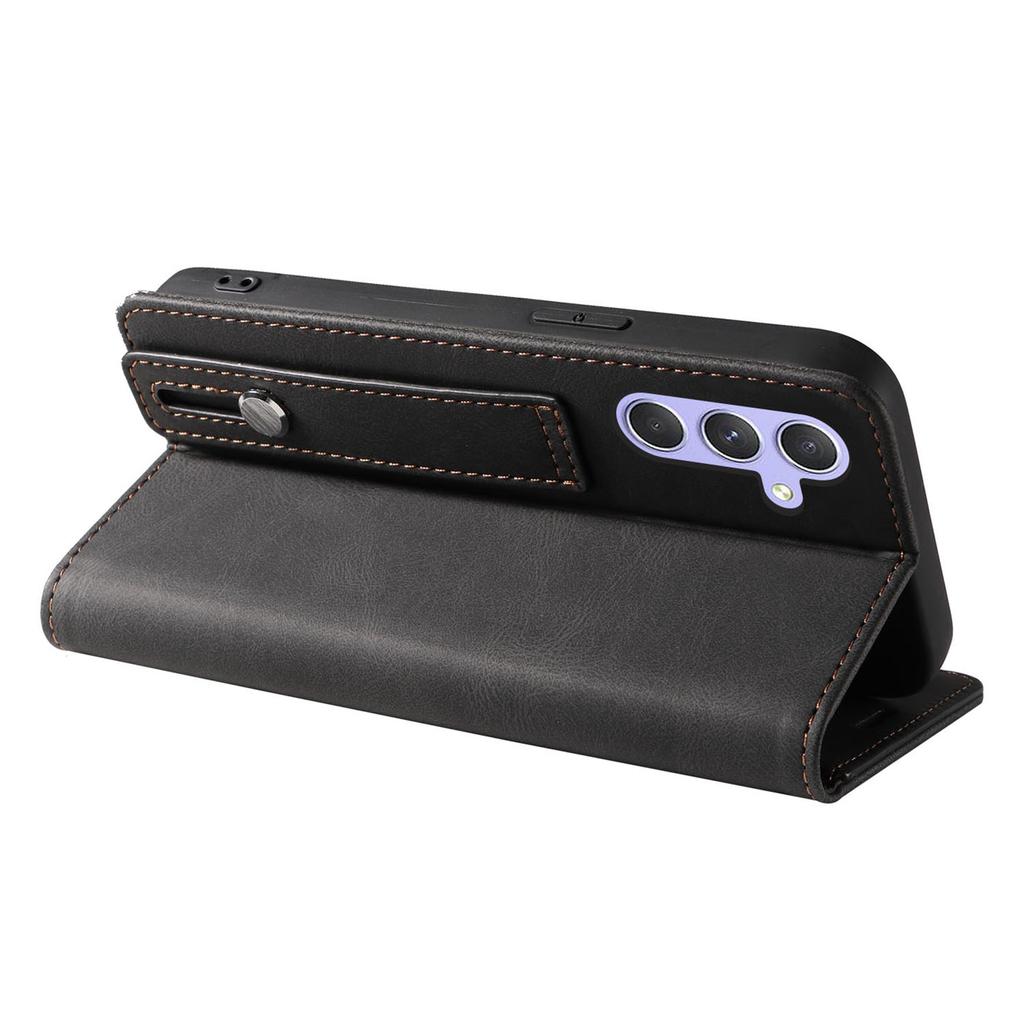 For Samsung Galaxy S24+ Magnetic Case PU Leather Card Slots Phone Cover