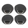 4PCS D Ring Patch PVC Stainless Steel Surfboard Single Layer Round Shape D Ring Pad for Inflatable Boat Kayak Canoe