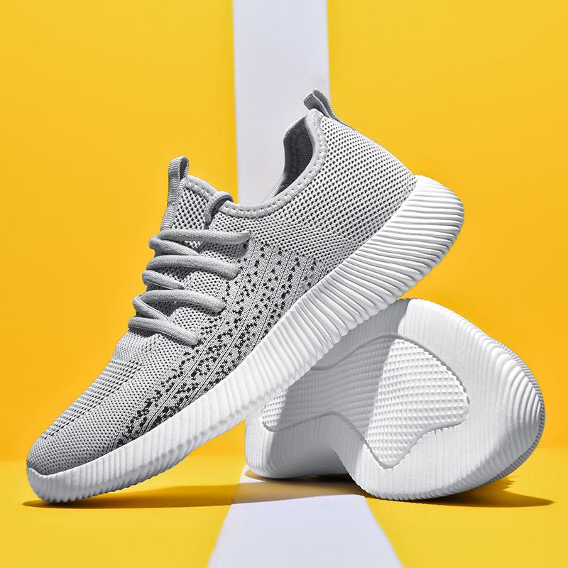 

New men s shoes spring fashion thick-soled breathable socks shoes comfortable fly-woven versatile casual shoes men 48
