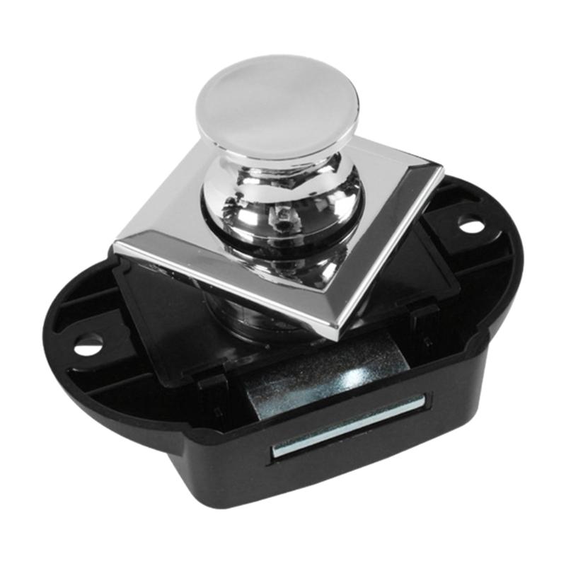 2pcs Auto RVsParts Push Button Cabinet Door Catch Keyless Cupboard Locks for Yachts Caravans Furniture