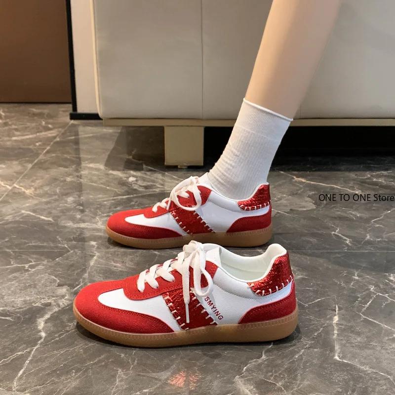 Fashion Women's New Flat Bottom Little White Shoes Student Versatile Sports and Casual Board Shoes Plus Size 35-44 Comfortable soft sole