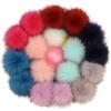 10CM Faux Fox Fur Ball Set - Plush Artificial Fur Balls for DIY Mobile Phone Pendants