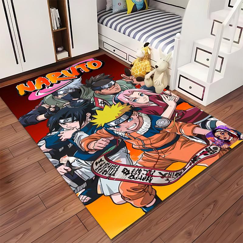Naruto Anime Carpet Featuring Team 7 Characters and Vibrant Design Suitable for use as an anti-slip for living room bedroom sofas