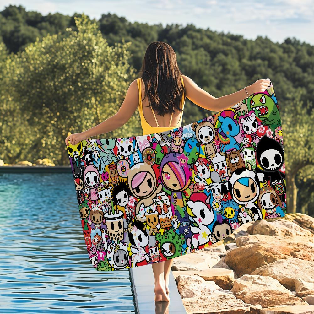

Art T-Tokidoki Towel Quick Drying Beach Towels Are Suitable For Swimming Pools Camping Yoga And The Gym W40*H60(CM)