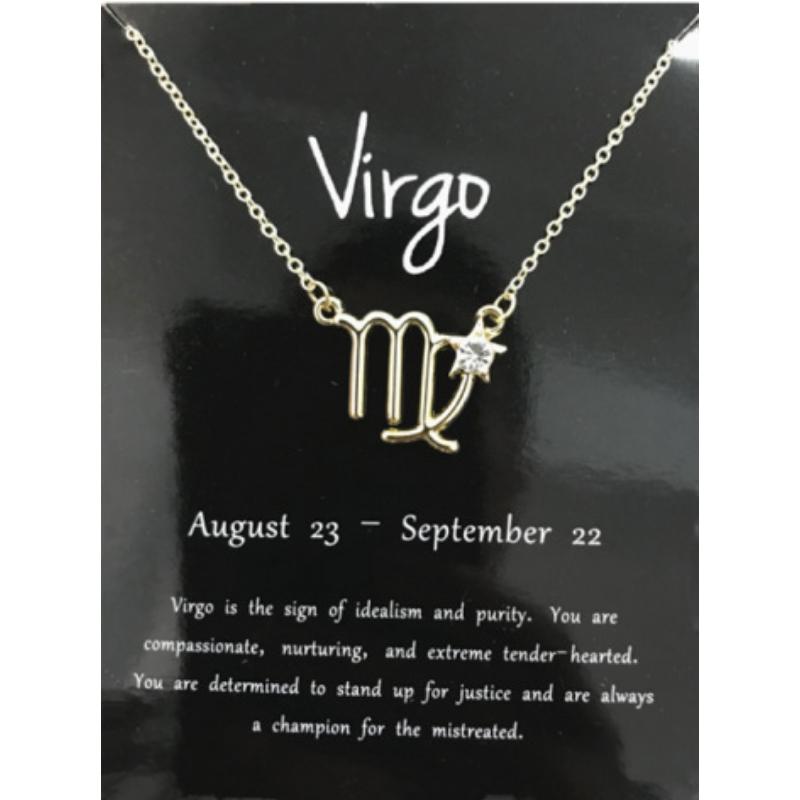 Constellation Card Pendant Clavicle Chain Twelve Constellation Necklace Constellation Necklace