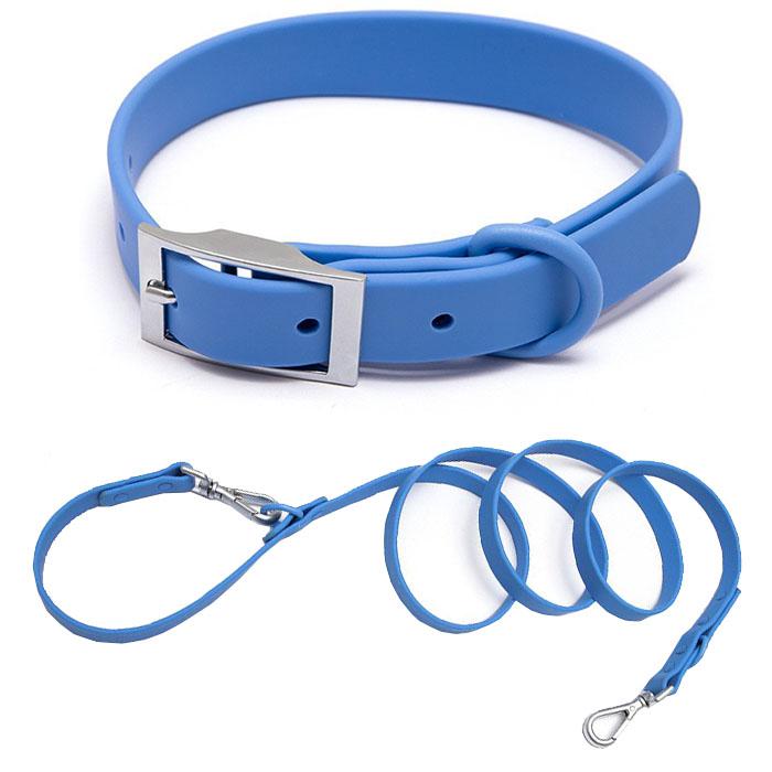 PVC Dog Leash Set 2 Hooks With Dispenser Waterproof Hands Free Dog Rope Strap Soft Adjustable Dog Vest Collar Matching Leashes