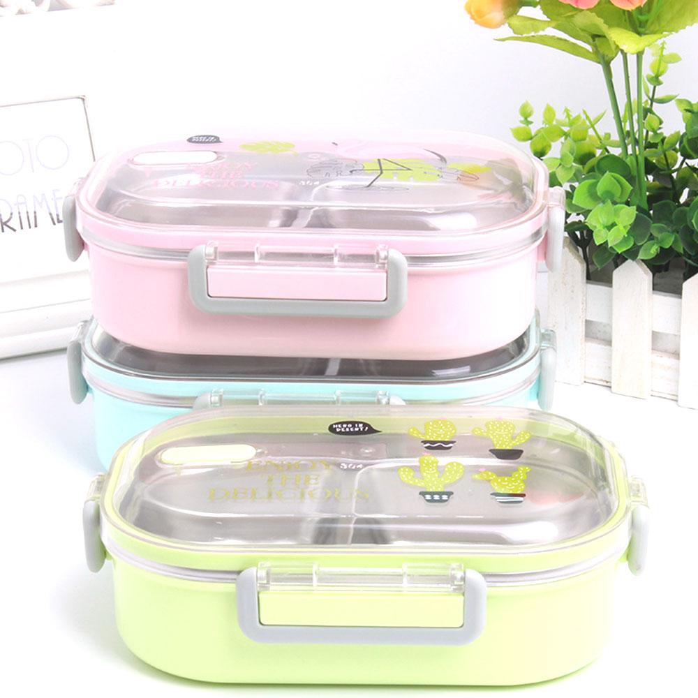 Japanese Lunch Box Portable With Compartments Tableware 304 Stainless Steel Kids Bento Box Microwave Food Container Tableware