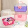 Schleifen-Haarspangen-Aufbewahrungsbox Tragbarer Griff Spielzeug-Aufbewahrungskoffer Mädchen-Haaraccessoires