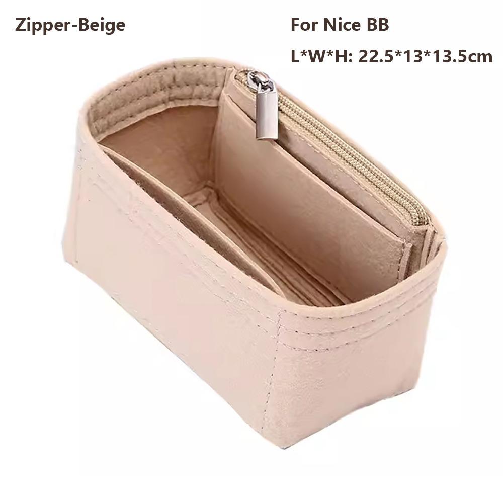 Felt Handbag Insert Bag Storage Organization Purse Liner Bag Support Portable Internal Bag for LV Nice Nano/Mini/BB/Vanity
