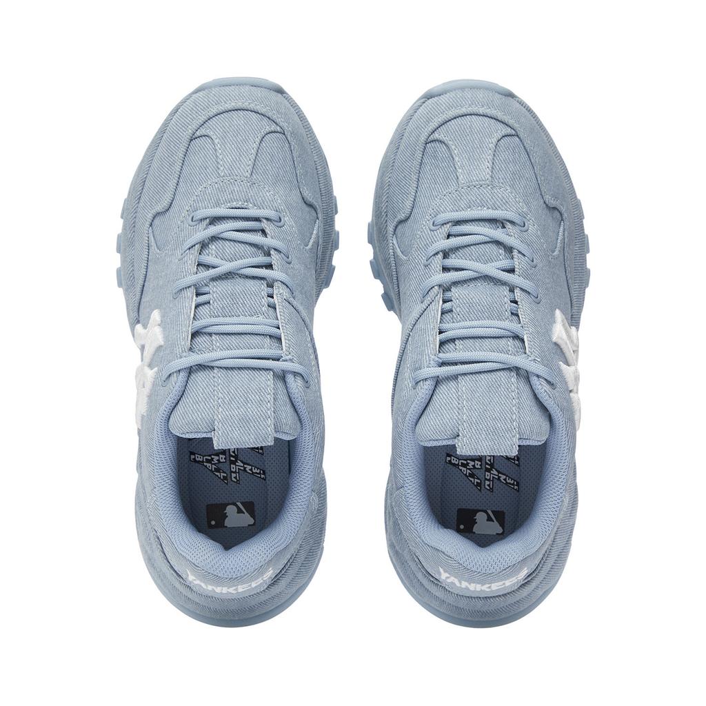 New MLB New York Yankees Anti Slip Wear Resistant Low Top Chunky Sneakers Unisex Blue 3ASHA025N-50BLL