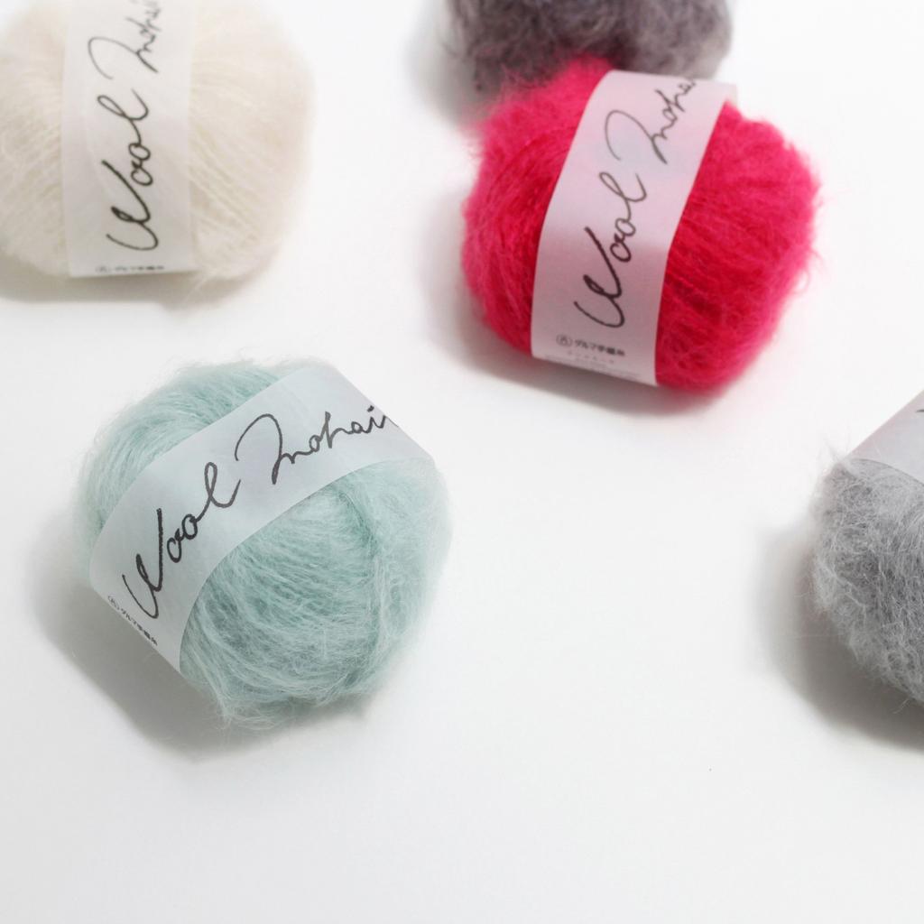 Yokota DARUMA Wool Mohair Extra Pack of Yarn, Thick, Col. 6, Gray, 20g, Approx. 46m, 5, 01-6320