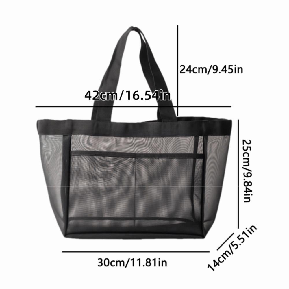 Breathable Travel Net Handbag Transparent Nylon Bathing Wash Pouch Mesh Clothing Pocket  Grocery