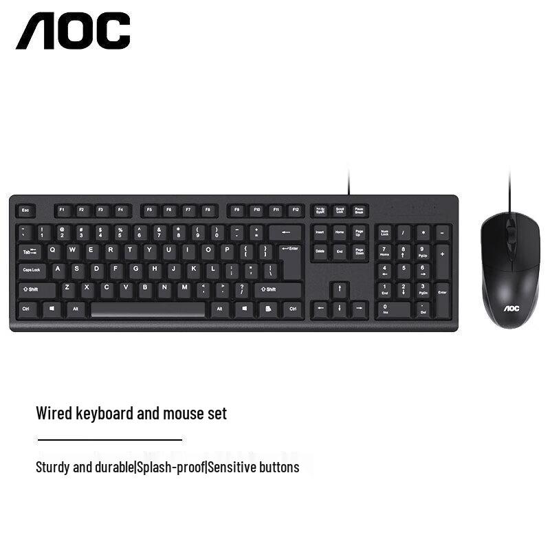 

AOCKM160 Wired Full-Size Keyboard and Mouse Combo