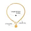 Yori Stainless Steel Portrait Coin Pendant OT Buckle Necklace for Women Stainless Steel Popular Chic 2025 Jewelry PVD Plated