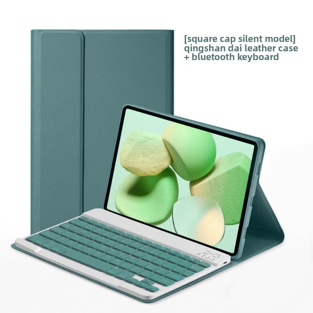 Leather Keyboard Case for iPad Air 6 10.2 Inch with Pencil Slot Magnetic Detachable Bluetooth Keyboard Protective Cover