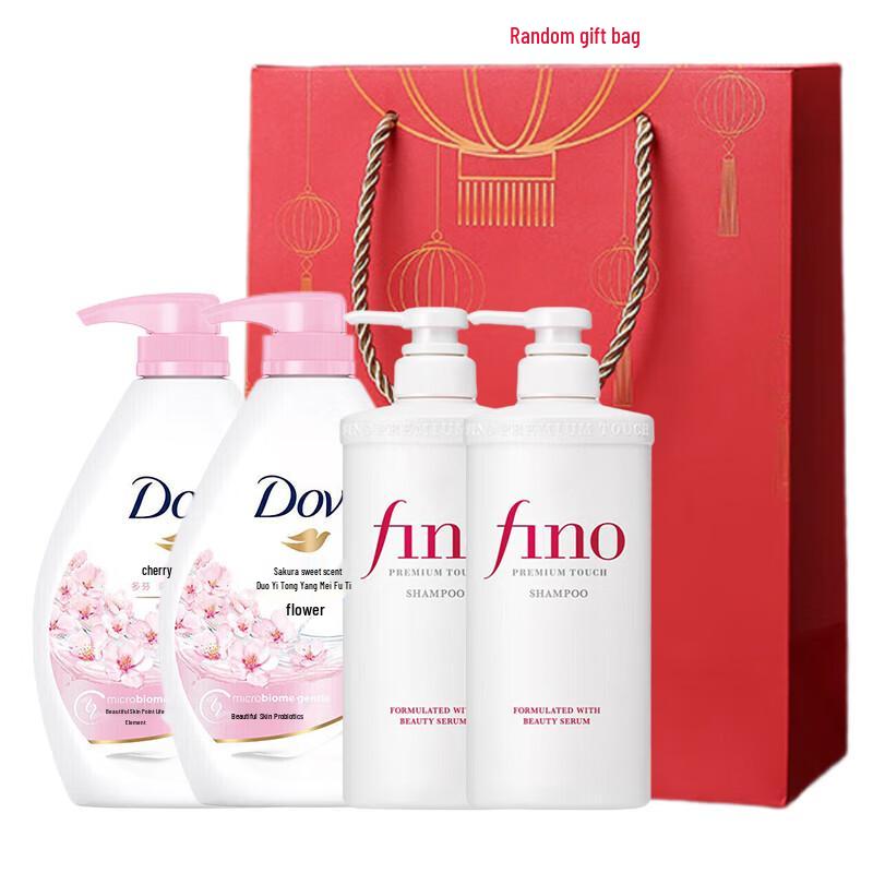 Набор Fennong Шампунь и Dove Гель для душа Вишневый цвет