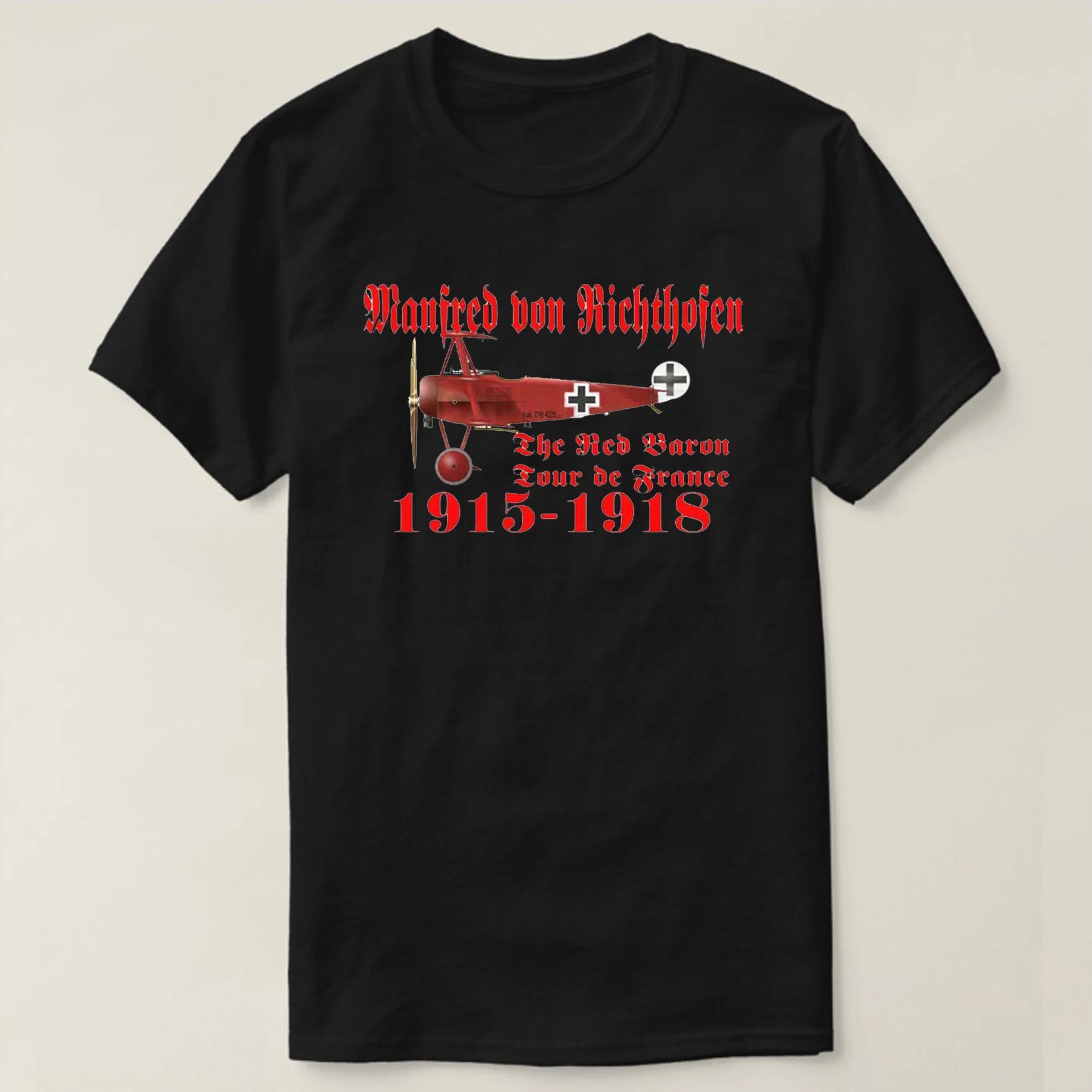 

WWI France Tour German Air Force Ace Red Baron Von Richthofen TShirt New Short Sleeve Casual 100 Cotton ONeck Mens Tshirt 2XL