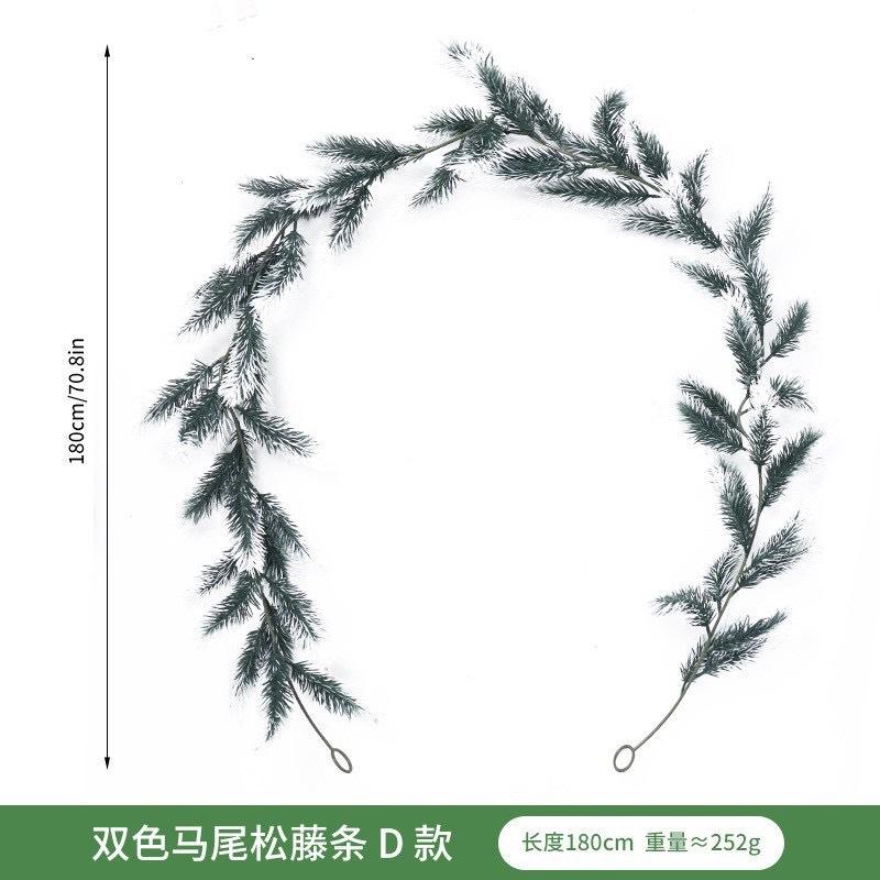 Christmas Rattan 1.8 Meters Pe Cedar Needle Rattan Home Staircase Pendant Christmas Rattan