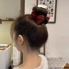 New Knitted Hairpin Female Milk Curry Sweet Casual All-match Bow Hairpin Hair Pans Hair Ball Hair Accessories